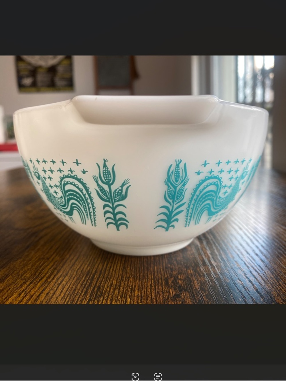 Vintage Pyrex Turquoise Amish Butterprint 1.5 Pint Cinderella Nesting Bowl - Picture 5 of 15